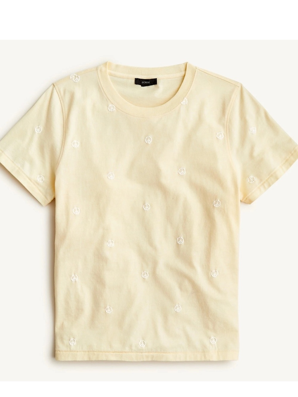 J. Crew Yellow Peace Sign Tee